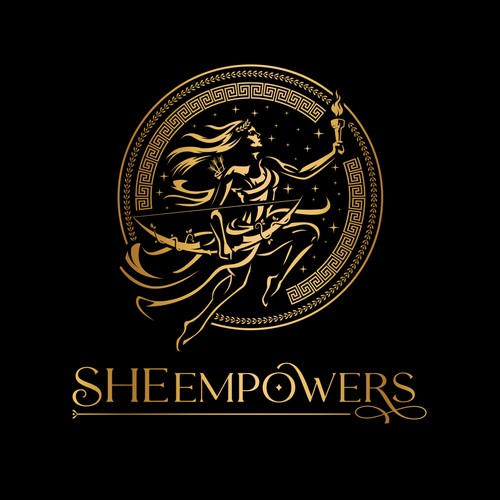 SHEempowers - luxurious design of a woman preferrably in some kind of a circle to appeal to women professionals Design by Sprinkle Studio