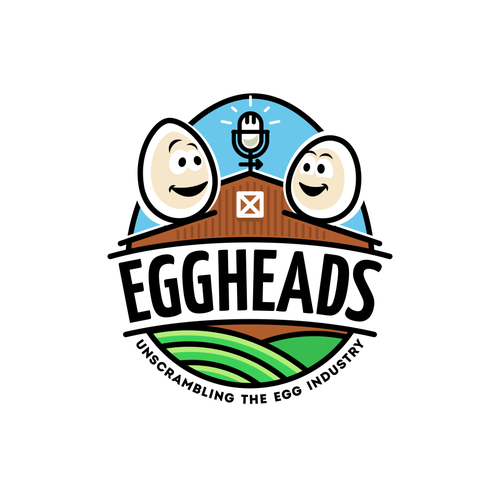 Design a creative Podcast Cover logo for an agriculture audience who loves everything EGGS! Design by D!