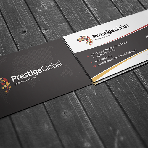 Create an attractive, classy, and captivating business card for Prestige Global Consultants Inc. Design by conceptu