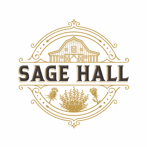 Sage Hall - Country Swing Dance & Wedding Venue Logo Design by IrfanSe