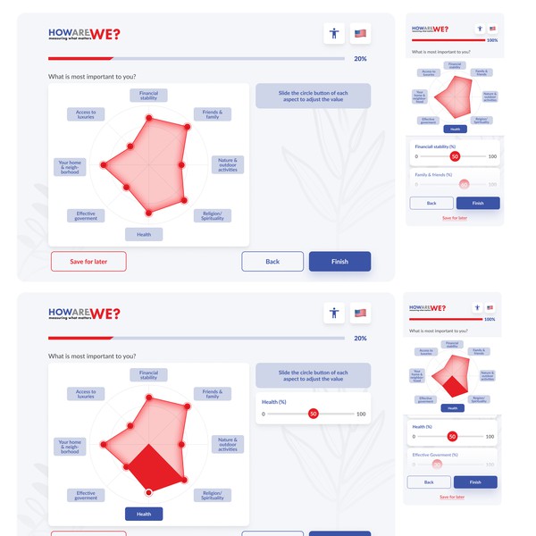 HowAreWe Survey Web Design