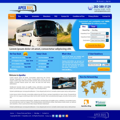 Help Apex Bus Inc with a new website design Réalisé par Only Quality