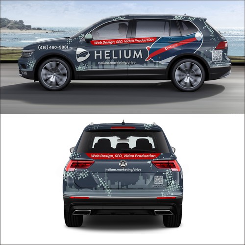 You shouldn't be able to miss us!  Car wrap contest for digital agency 👍 Design by dnite