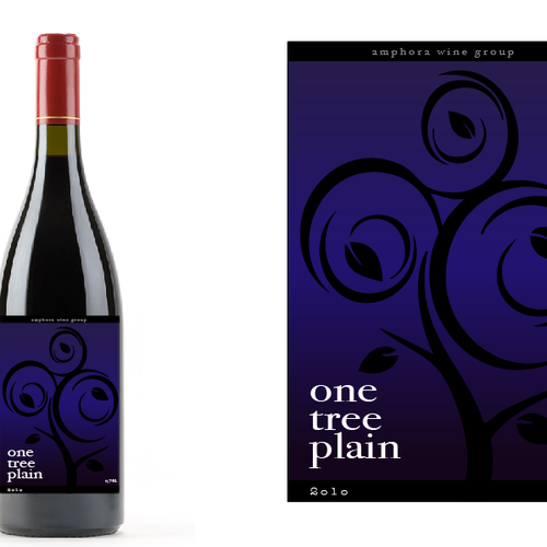 One Tree Plain wine label Diseño de Mad Cat Designs