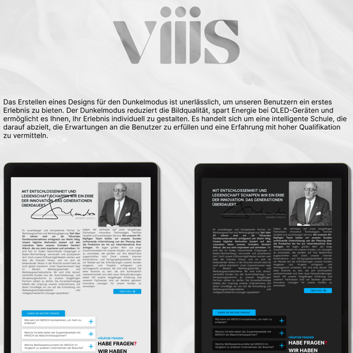 We need a modern design for our website Design by ViiiS