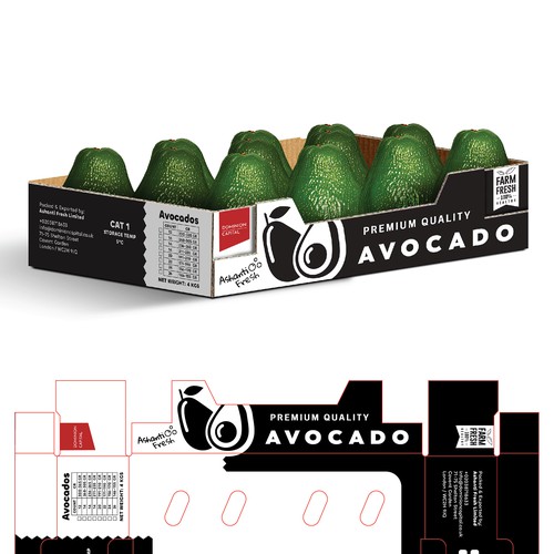 Avocado export box design Design by ErenMalcok
