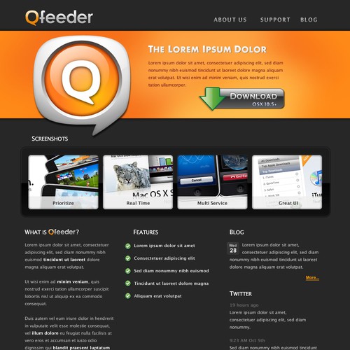 Simple OSX Desktop App Homepage Design por Leodes