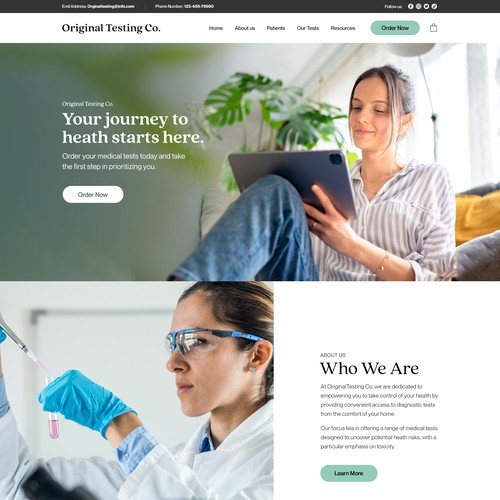 Ecommerce website homepage to change people's lives Diseño de Interframers™