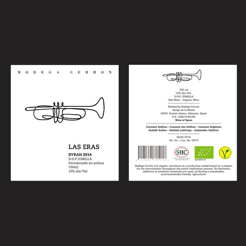 ORGANIC EXCLUSIVE WINE LABEL DESIGN - BODEGA CERRON Design by DesignLeb