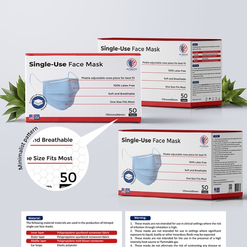 Disposable Mask Packaging Design by Maneki.id
