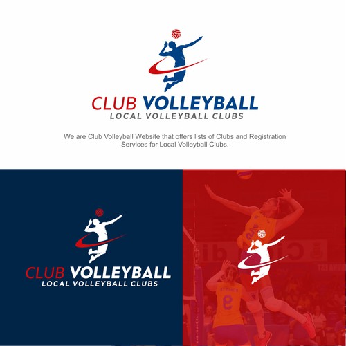 Simple Clean Top Level Volleyball Website Logo Design réalisé par AltDzg