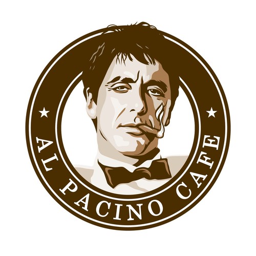 Logo for a high end Italian coffee shop with an Al Pacino theme. Réalisé par 262_kento