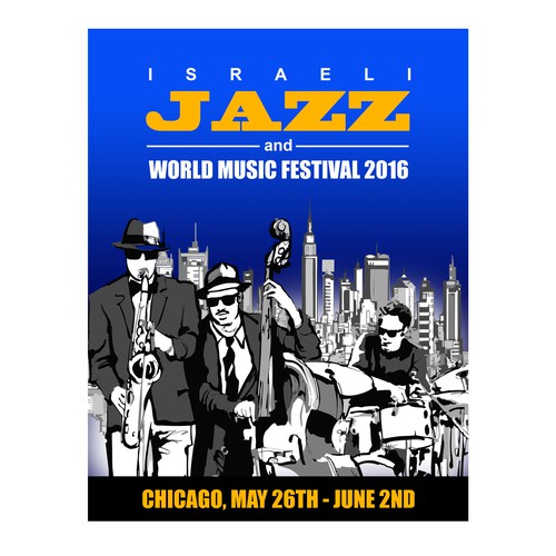Israeli Jazz and World Music Festival Design by oedin_sarunai