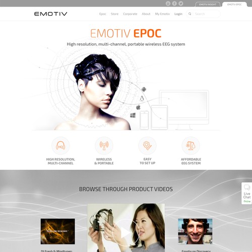 Redesign website for International Award Winning EEG system Design by Zallhady