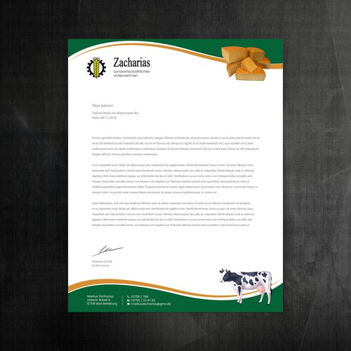 Design We need  letterhead design for our agricultural farm with production and sale of regional products por Felix SH