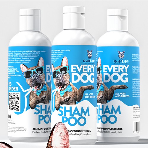 Ruff Life Pet Company Natural Every Dog Shampoo Design by Meln