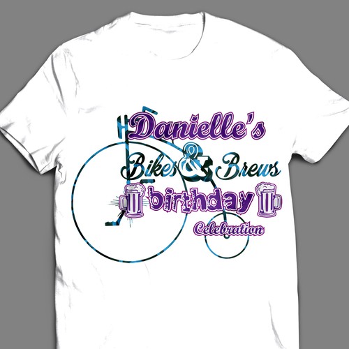 Birthday Girl looking for fun Pub Crawl Logo | T-shirt contest