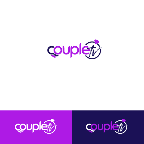 Couple.tv - Dating game show logo. Fun and entertaining. Design by Sufiyanbeyg™