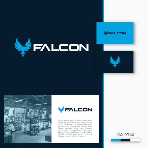 Falcon Sports Apparel logo Design by Direwolf Design