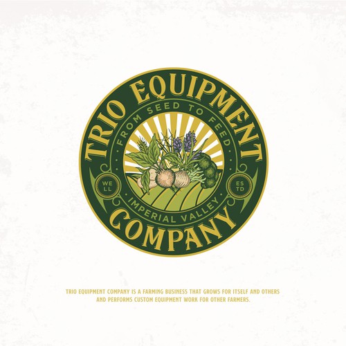 Design an agricultural logo for Trio Equipment Company Design by BestMaxa