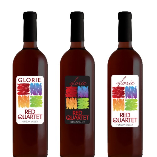 Glorie "Red Quartet" Wine Label Design Diseño de TeaBerry