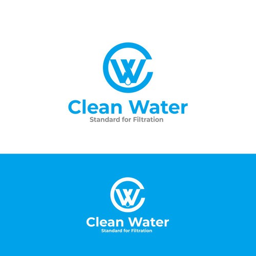 Simple Clean Logo for Water Filtration Company Design by Arganesia