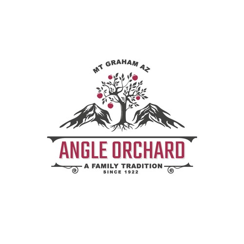 100 year old orchard logo. Design by Mararti