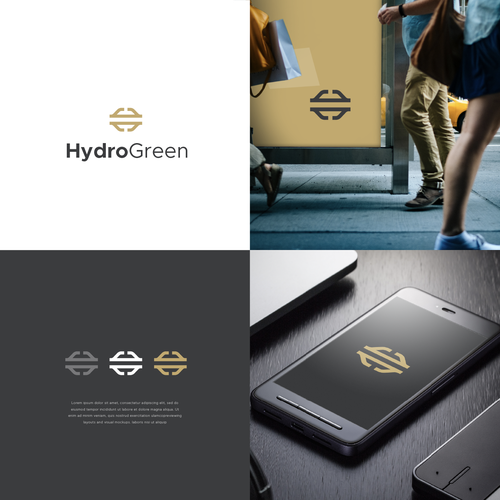 Sleek bold logo for hydroseeding company water droplet/grass Design by casign