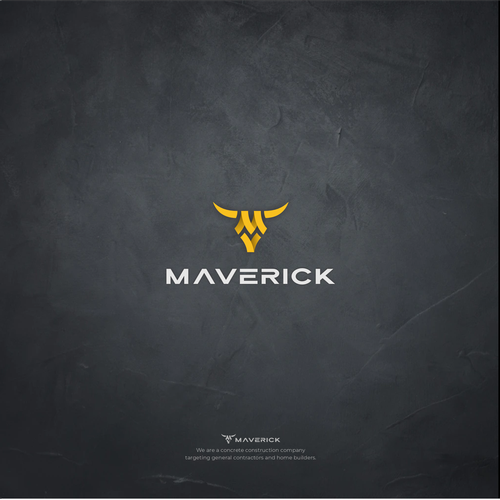 Need a modern abstract bull and M logo for our concrete construction company named Maverick. Design by Ikim