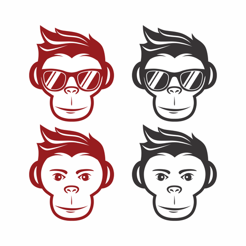 new monkey logo Design by d'jront