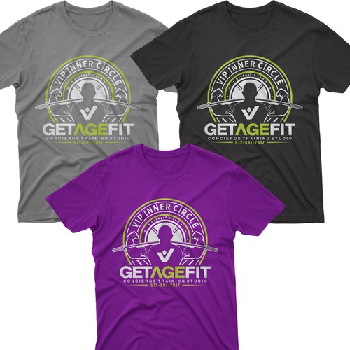 Create Bold, Dynamic Design for Get Age Fit Concierge Studio Apparel Design by -Diamond Head-