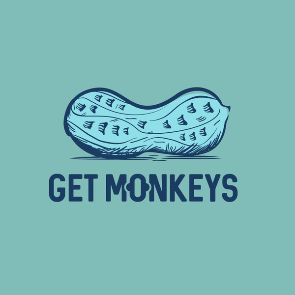 Hand drawn peanut logo