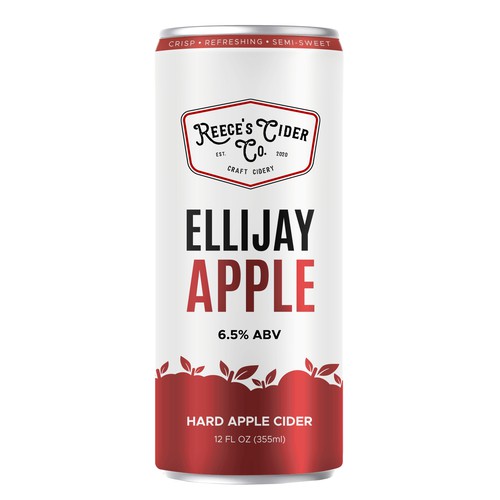 modern Hard apple cider can label-ontwerp door milten