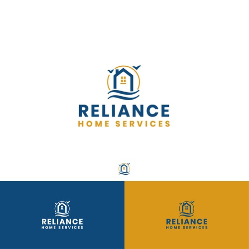 Logo for Reliable and Trustworthy Home Services Company Located on the Beach Design by Nerio Designs