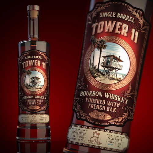 Design a new California Whiskey Label Design by :DiegoGuirao