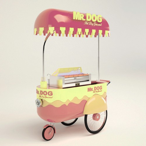 Food Cart To Sell Gourmet Hot Dog Design by R . O . N