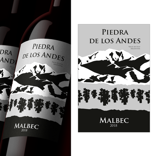 Malbec Wine Label for an Argentinian Winery Design by Phil Anderson®