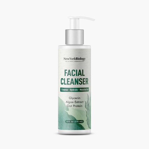 Create an updated facial cleanser label. Design by Rifat_Jishan