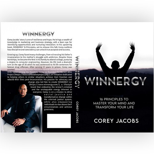 Design a sleek book cover for a man who wants to transform your mind and life! Design by desainbagus3