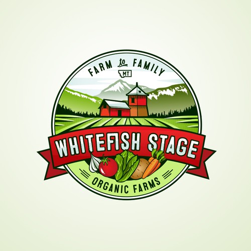 organic farm logo design