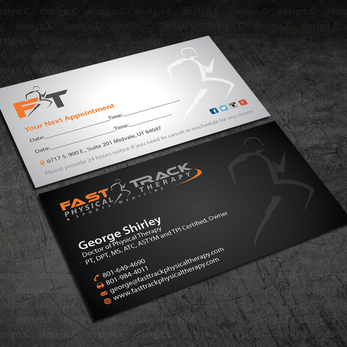 Physical Therapy Business Card Design For Sports Medicine Related Business Business Card Contest 99designs