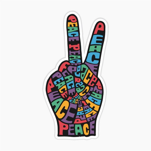 Design A Sticker That Embraces The Season and Promotes Peace デザイン by Zyndrome