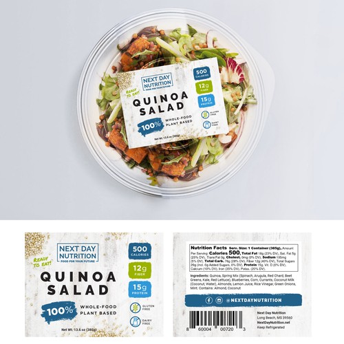 Plant-based food label design Design by Mz•SquirL