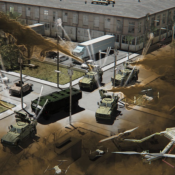 Drone swarm interdiction with chemical aerosols