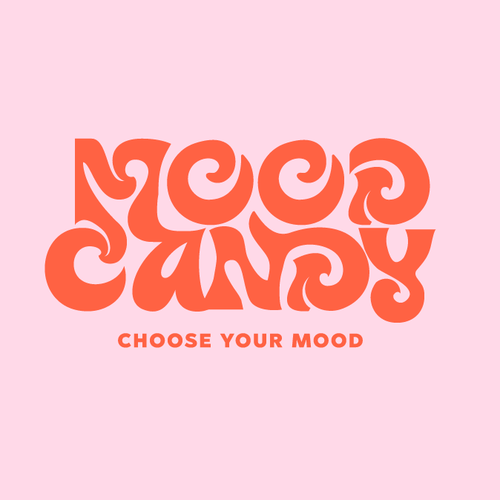 Logo for MOOD BOOSTING supplment called MOOD CANDY Design by Birdmetry Studio