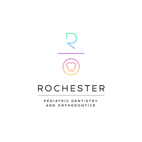 Minimalistic dental logo for pediatric and orthodontic office Design by waffleson