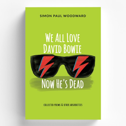 Bowie themed cover for an irreverent poetry collection Design by elQue.design