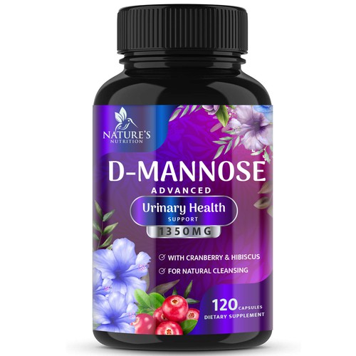 Colorful D-Mannose Design Needed for Nature's Nutrition Design by R O S H I N