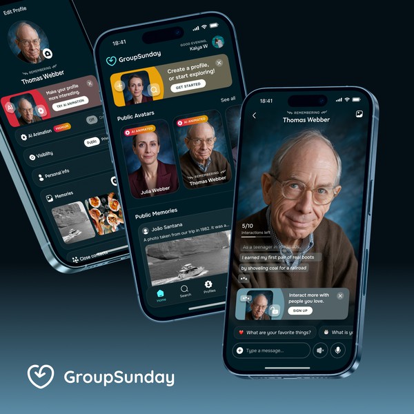 Design by sorene titled "GroupSunday iOS app"