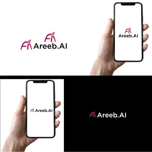 interactive visual bot that uses ai to talk to people, areeb is an Arabic female name Design von Md Abu Jafar